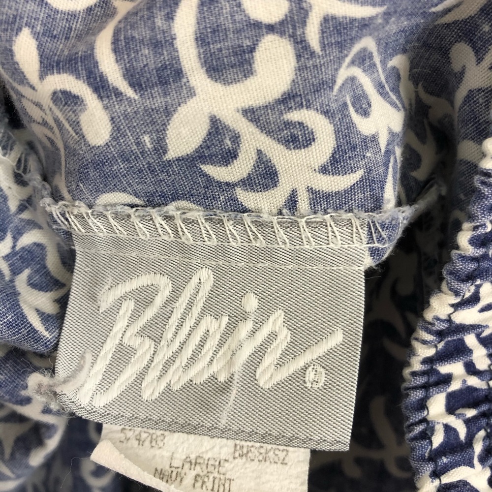 Vintage Blair Blue and White Culotte Shorts - Picture 3 of 8